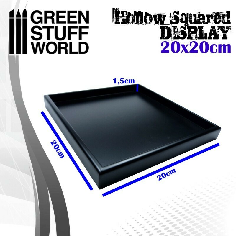 Leerer quadratischer Sockel 20x20 cm Display Plinth - Schwarz - Greenstuff World