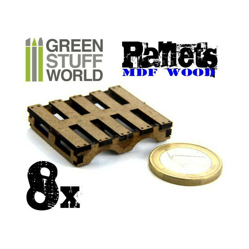8x laservorgeschnittene MDF Paletten Palett - Greenstuff World