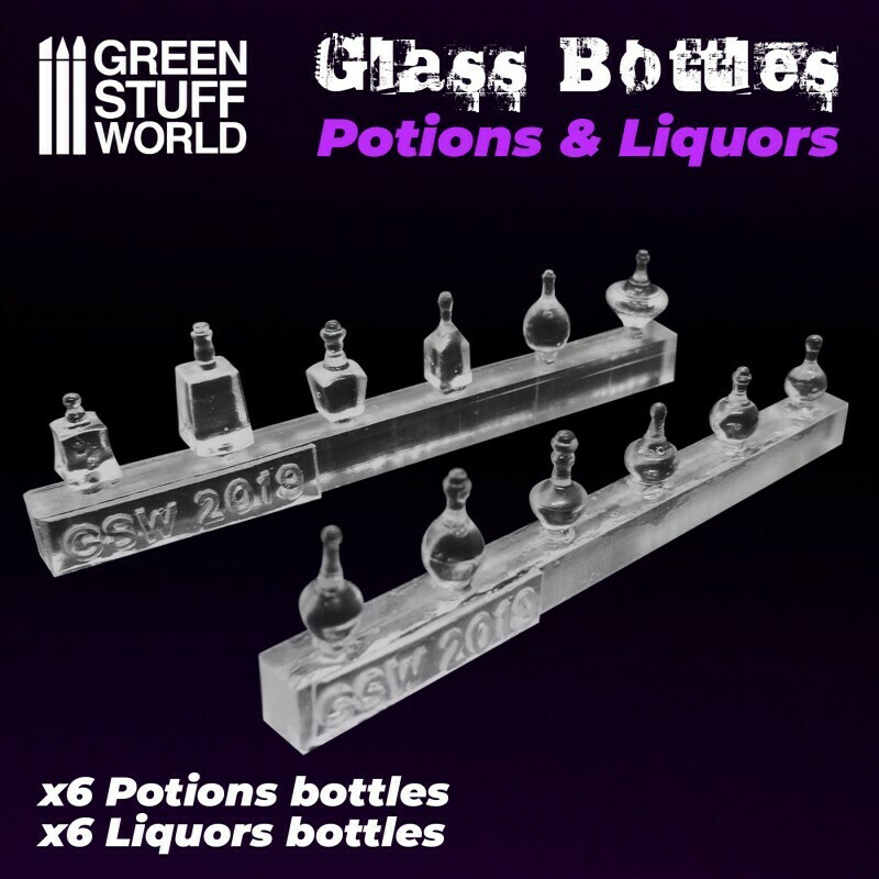 Resin Glas Bottles Trank- und Schnapsflaschen aus Harz - Klein - Greenstuff World Resin Glas Bottles Trank- und Schnapsflaschen aus Harz - Klein - Greenstuff World