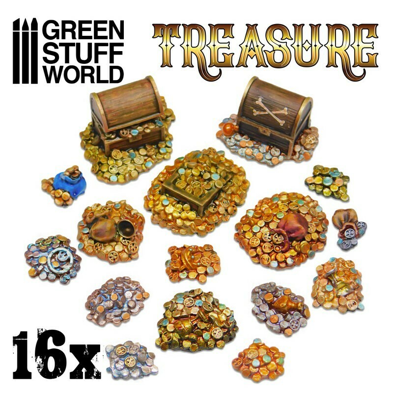 16x Treasure Schätze aus Harz - Greenstuff World
