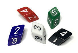 Slant d6 (1) - Weiss - The Dice Lab