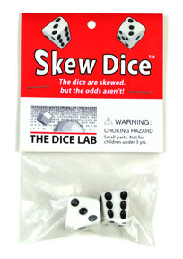 W6 - Pair of Skew d6 Dice - Weiss - The Dice Lab