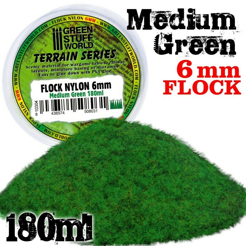 Elektrostatisches Gras 6 mm - Mittelgrün - 180ml - Greenstuff World