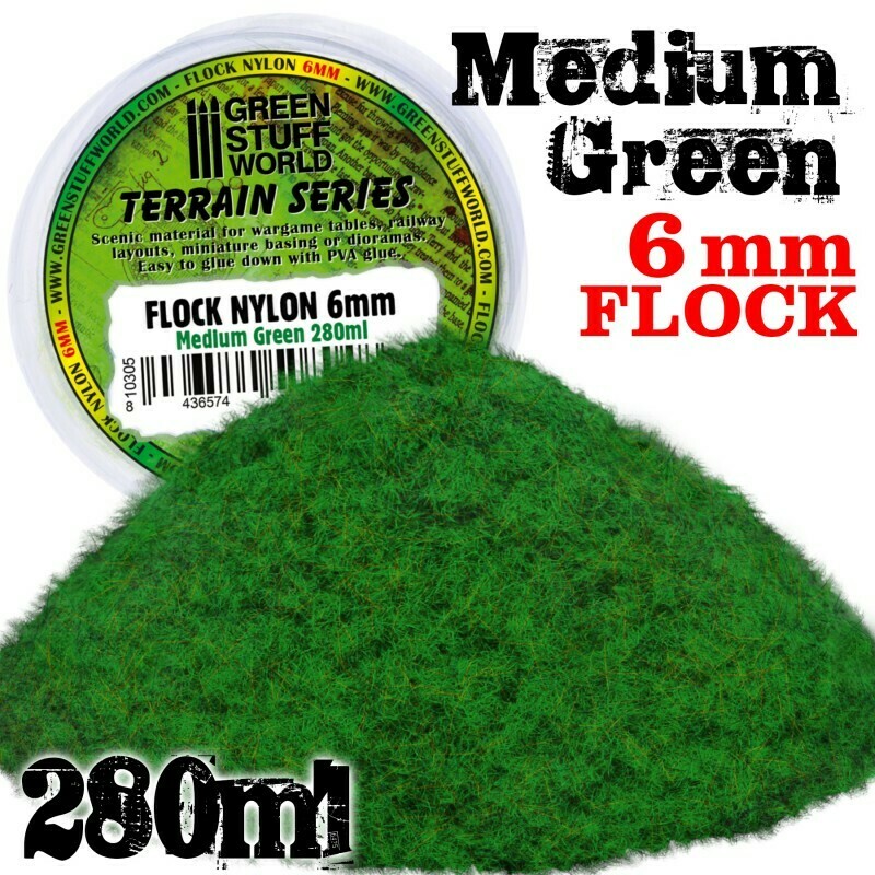 Elektrostatisches Gras 6 mm - Mittelgrün - 280ml - Greenstuff World