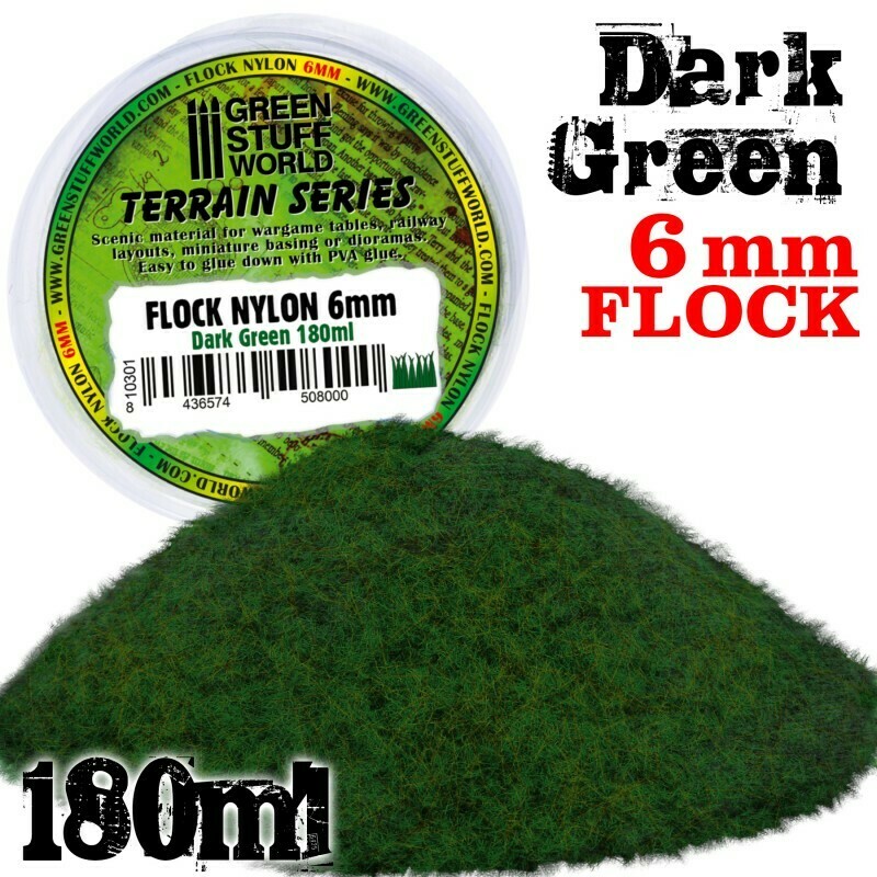 Elektrostatisches Gras 6 mm - DunkelGrün - 180ml - Greenstuff World