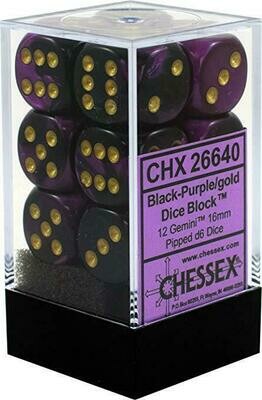 Black-Purple/gold (12) - Chessex