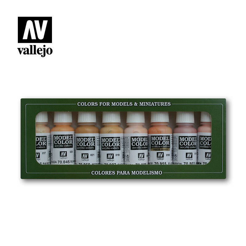 Face & Skin Tones Painting Set - Vallejo Model Color - Farbset
