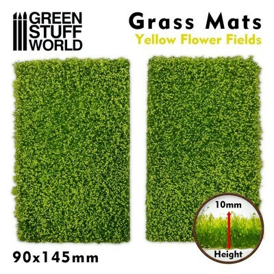 Grasmattenausschnitte - Gelbes Blumenfeld - Yellow Flower Field - Greenstuff World