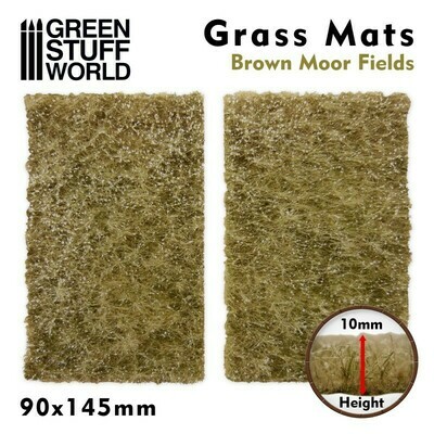 Grasmattenausschnitte - Braune Moore - Brown Moor Fields - Greenstuff World