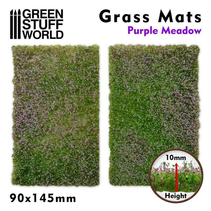 Grasmattenausschnitte - Lila Wiese - Grass Mats Purple Meadow - Greenstuff World