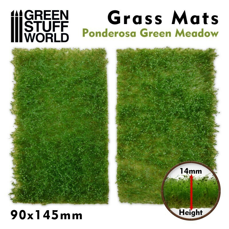 Grasmattenausschnitte - Ponderosa Grüne Wiese - Ponderosa Green Meadow - Greenstuff World