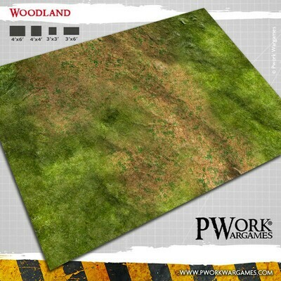 Woodland 4'x6'- Wargames Terrain Mat Rubber- PWork Wargames