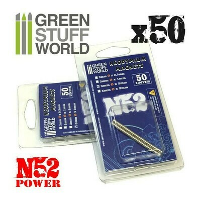 Neodymium Magnets 3x1mm - 50 units (N52)- Greenstuff World