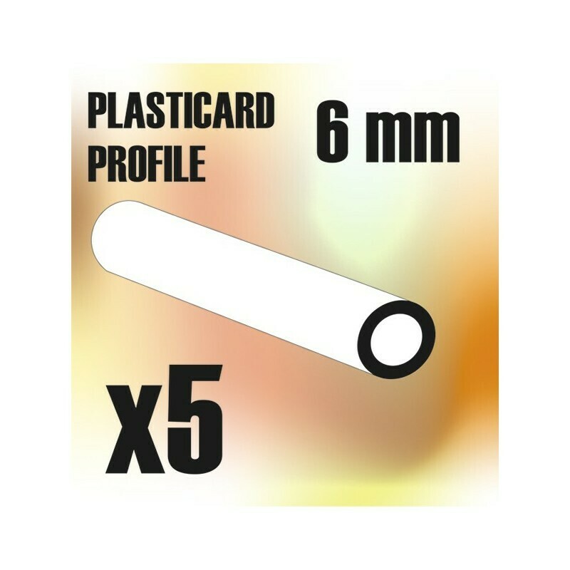 ABS Plasticard - Profile TUBE 6mm - Greenstuff World