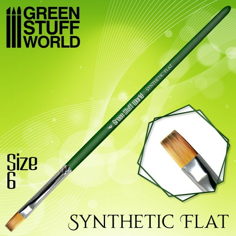 GREEN SERIES Flat Synthetic Brush Size 6 synthetisch - Greenstuff World