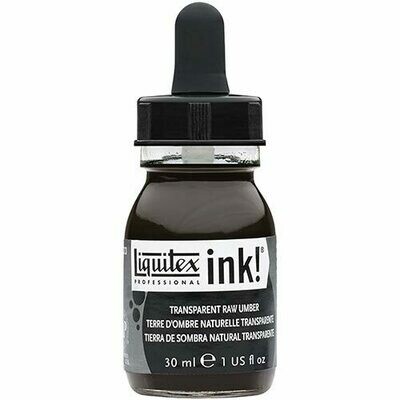 Liquitex Professional Acrylic Ink 30ml Flasche Umbra Gebrannt Transparent (333) - Transparent Raw Umber