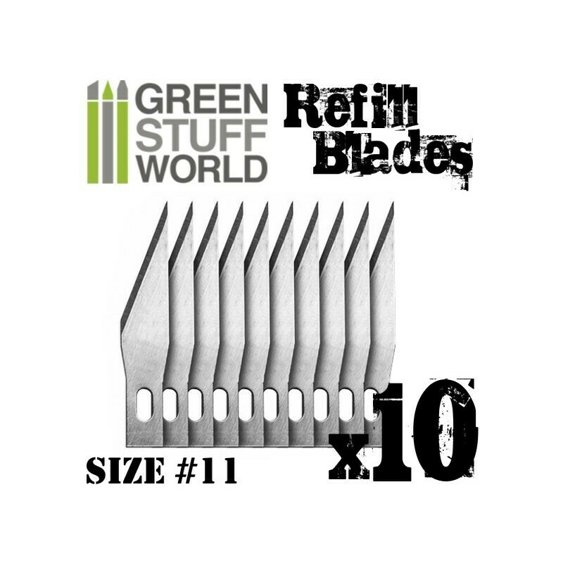 10x Hobby Knife Blade Refill Ersatzklinge Cutter - Greenstuff World 10x Hobby Knife Blade Refill Ersatzklinge Cutter - Greenstuff World