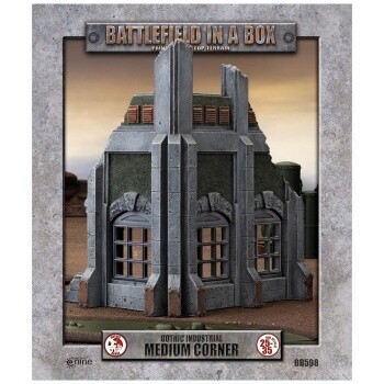 Battlefield in a Box - Gothic Industrial Ruins - Medium Corner - 25-35mm Scale - GF9