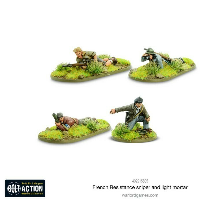 French Resistance Sniper and Light Mortar Teams - Bolt Action
