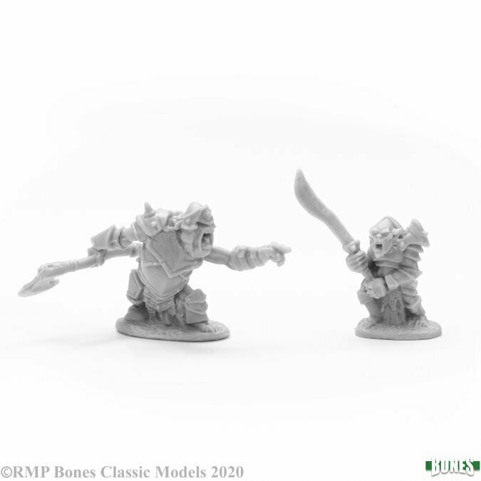 Armored Goblin Leaders (2) - Bones - Reaper Miniatures