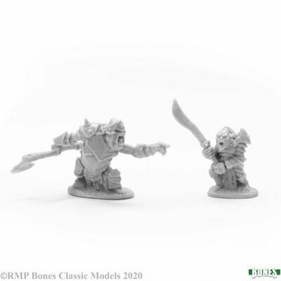 Armored Goblin Leaders (2) - Bones - Reaper Miniatures