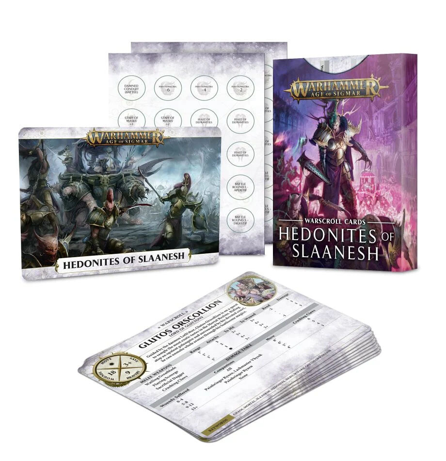 Warscroll Cards: Hedonites of Slaanesh (Englisch) (2021) - DAEMONS OF SLAANESH - Warhammer Age of Sigmar - Games Workshop