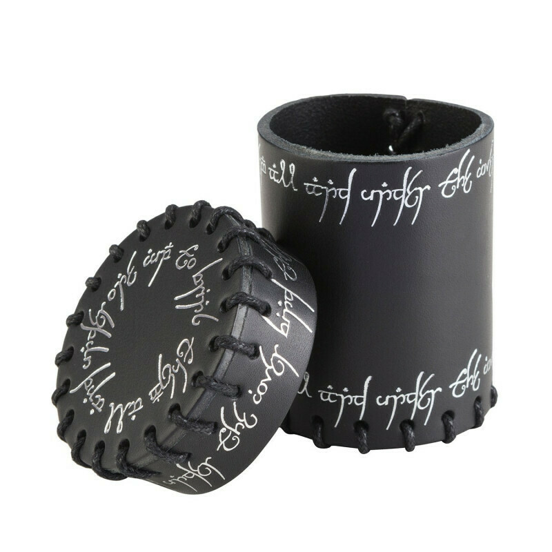 Elvish Black Leather Dice Cup - Würfelbecher