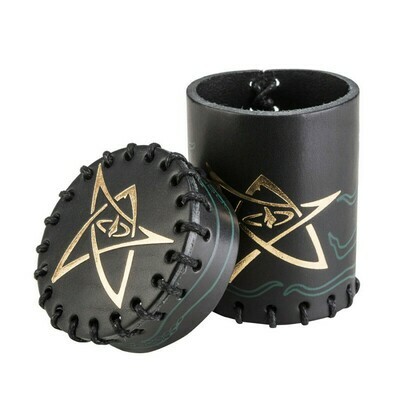 Call of Cthulhu Black & green-golden Leather Dice Cup - Würfelbecher