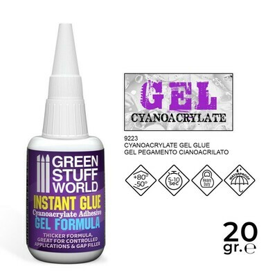 Cyanocrylate Adhesive 20gr. - GEL formula Super Glue Instant Glue - Greenstuff World