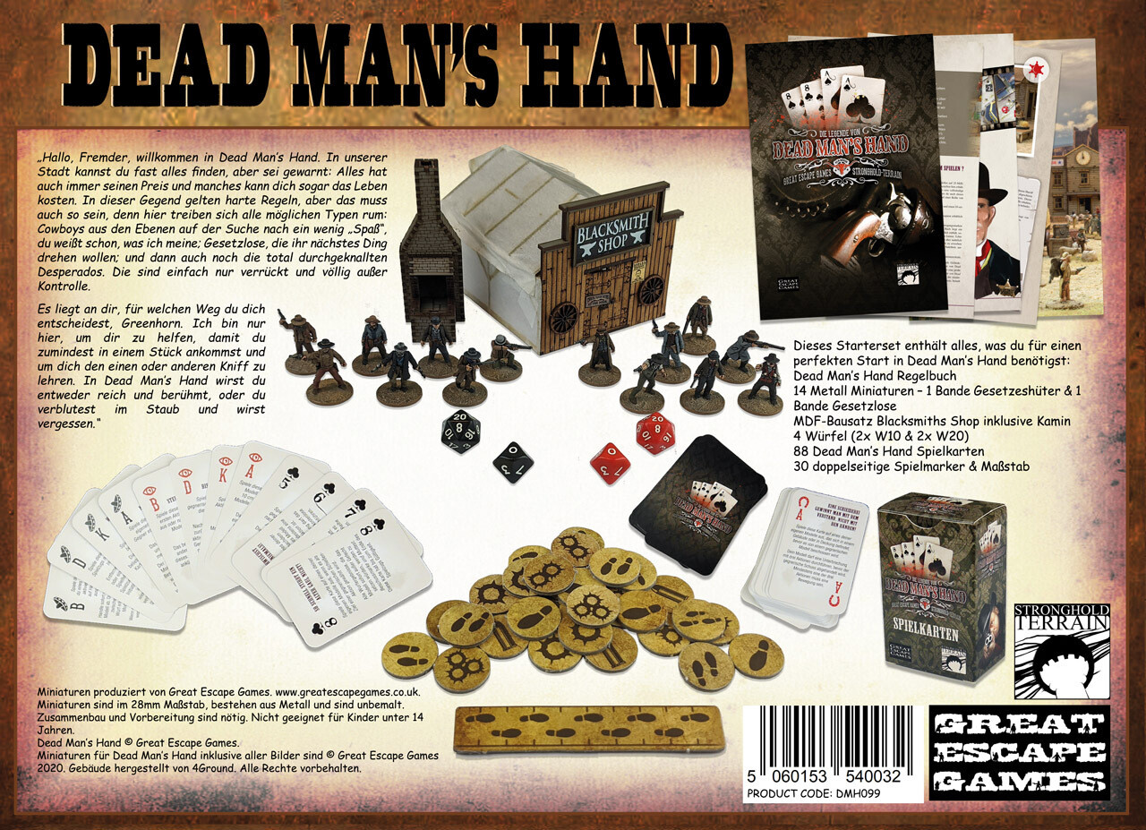Dead Man’s Hand 2 Spieler Starter Set DEUTSCH - Stronghold Terrain Dead Man’s Hand 2 Spieler Starter Set DEUTSCH - Stronghold Terrain