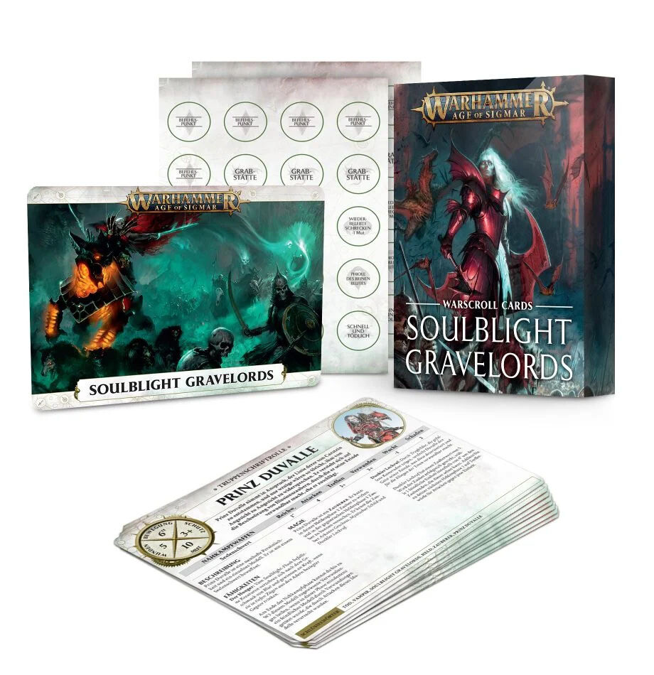 Schriftrollenkarten: Soulblight Gravelords DEUTSCH - Warhammer Age of Sigmar - Games Workshop