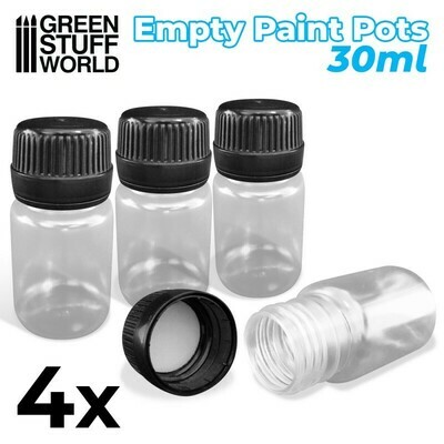 4x Ersatz 30ml Töpfe für Mischungen Empty Paint Pots - Greenstuff World
