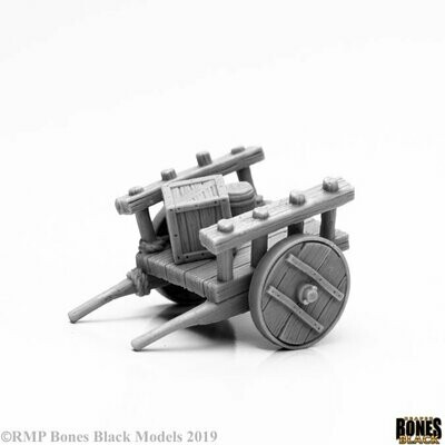 Cart Townsfolk Karren,Wagen - Bones Black - Reaper Miniatures