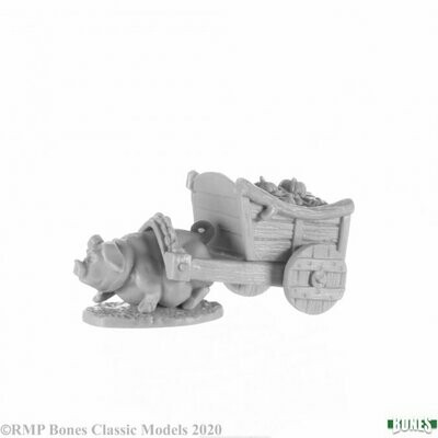 Pig and Cart - Bones - Reaper Miniatures