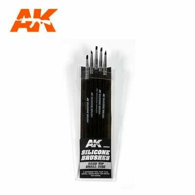 SILICONE BRUSHES HARD TIP SMALL (5 SILICONE PENCILS) - AK Interactive