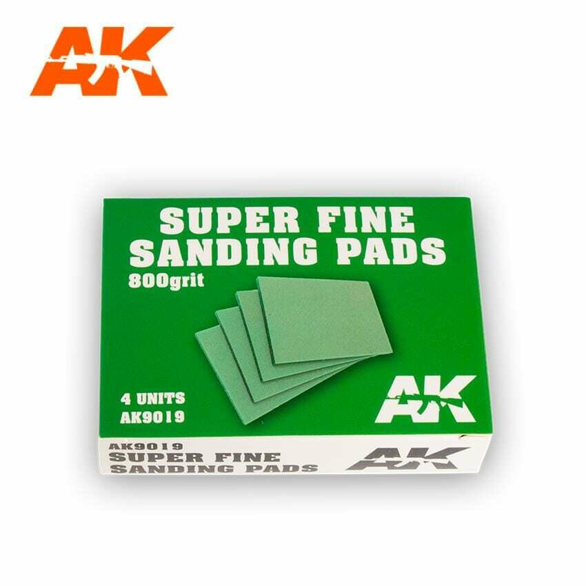 SUPER FINE SANDING PADS 800 GRIT. 4 UNITS. - AK Interactive