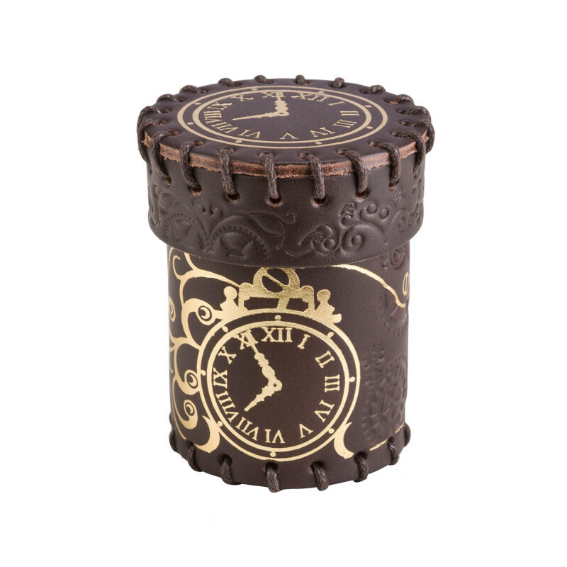 Steampunk Brown & golden Leather Dice Cup - Würfelbecher