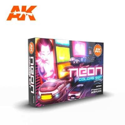NEON COLORS SET-(3rd-Generation)-(6x17mL) - AK Interactive