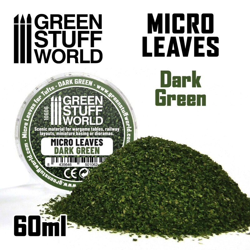 MIKROBLÄTTER - Mix dunkelgrün Micro Leaves Dark Green - Greenstuff World
