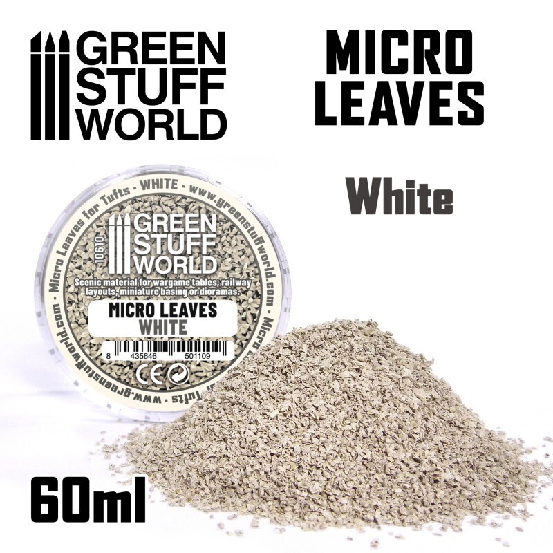 MIKROBLÄTTER - weiß Mix Micro Leaves White - Greenstuff World