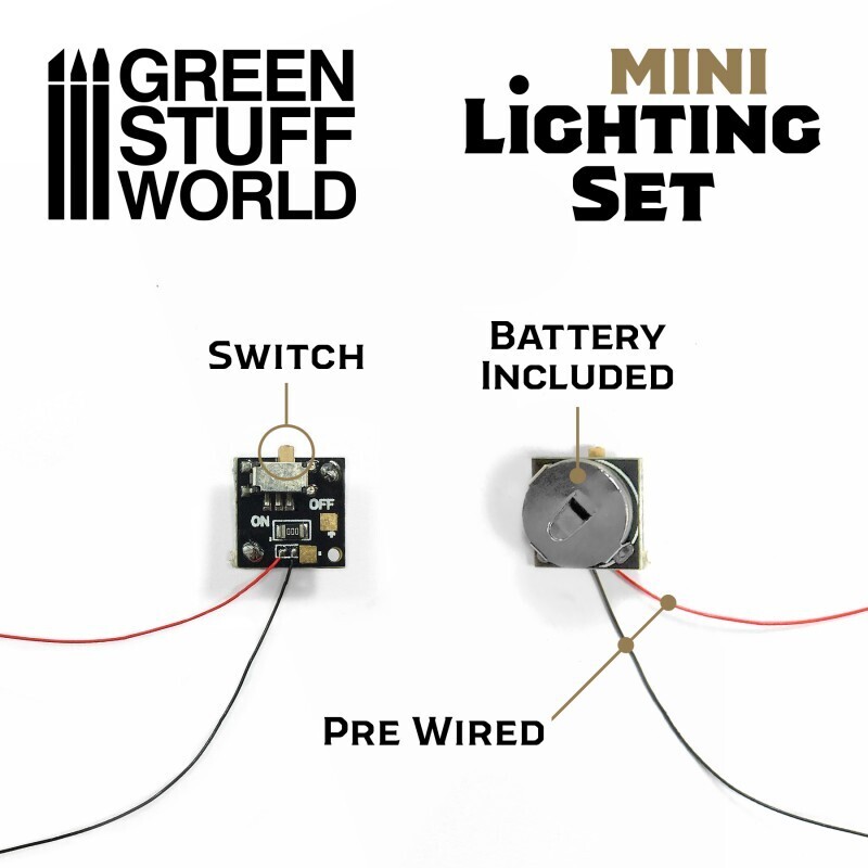 Mini-Beleuchtungsset Mit Schalter und CR927-Batterie - Greenstuff World