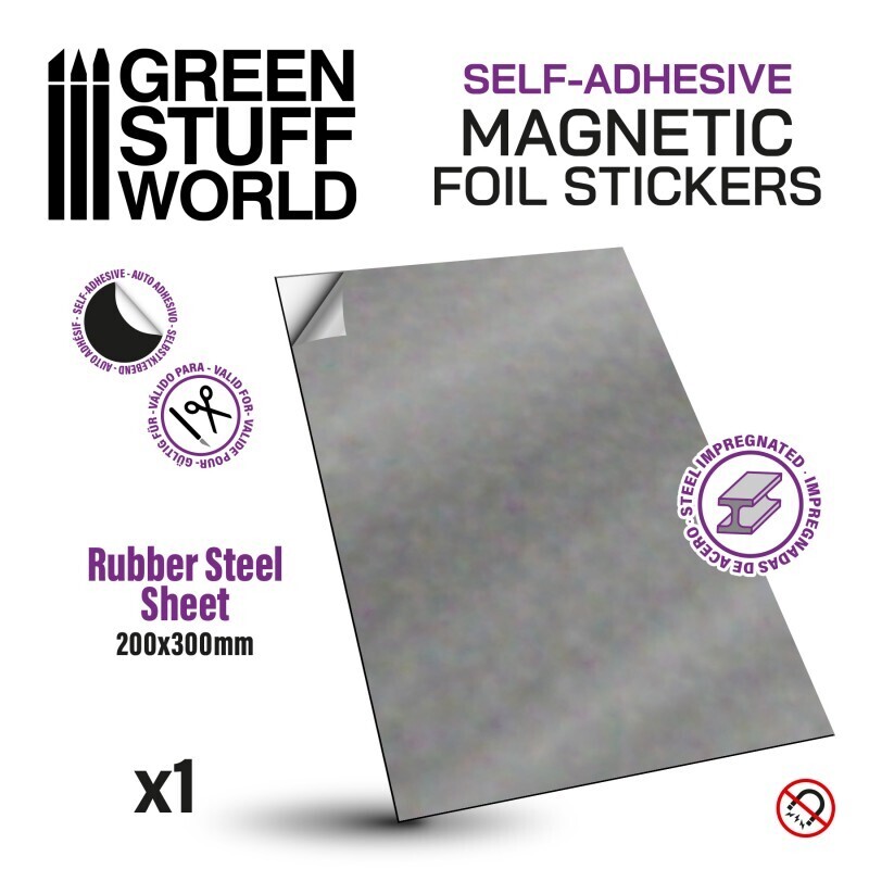 Magnetic Foil Stickers Rubber Steel - Selbstklebende Stahl-Gummi Folien - Greenstuff World