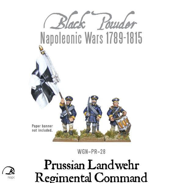 Prussian Landwehr Regimental Command - Black Powder - Warlord Games
