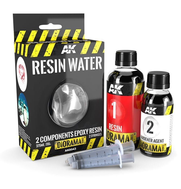 Resin Water 2-Components Epoxy Resin – 375ml (Emaillie - Diorama - AK Interactive