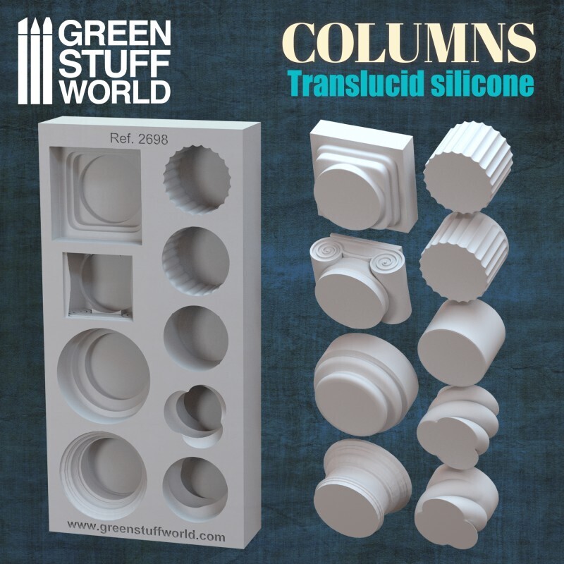 Silikon Texturplatten Columns Silicone Mould - Säulen- Greenstuff World