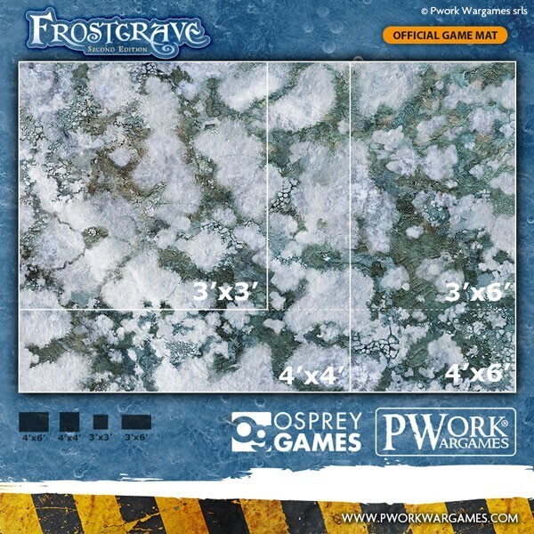 Frostgrave 3'x3' - Wargames Terrain Mat - Rubber Neoprene - PWork Wargames