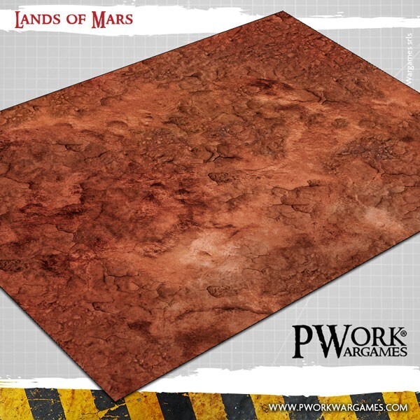 Lands of Mars - Wargames Terrain Mat PVC Vinyl - 22x33