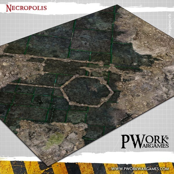 Necropolis - Wargames Terrain Mat PVC Vinyl - 22x33