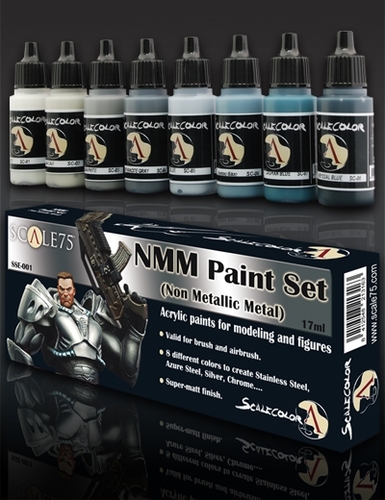 NMM (Non Metallic Metal) Steel Paint Set - Stahl Farbset - Scale75