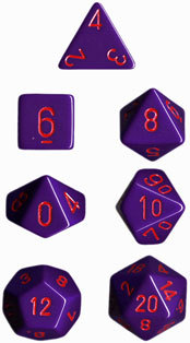 Violett/Rot - Opaque Polyhedral 7-Die Set (7) - Chessex
